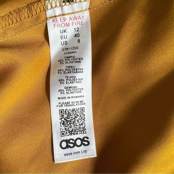 ASOS DESIGN satin wrap top with piping detail and long sleeves 8 - Picture 6 of 11